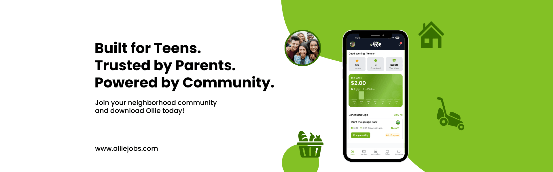 Ollie - Built for Teens. Trusted by Parents. Powered by Community.